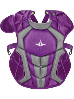 All-Star S7 Axis Baseball Catcher's Chest Protector Ages 12-16 Purple NOCSAE